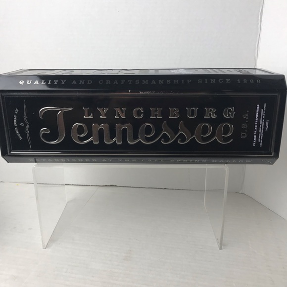 Jack Daniels Tennessee Whiskey EMPTY Tin BLACK Top Opening Gift Box No 7 - Picture 7 of 16